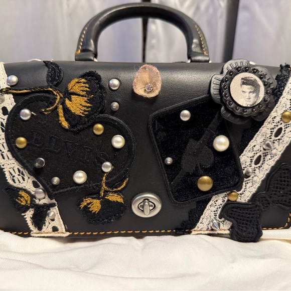 Elvis Presley Black Double Dinky Coach bag - Picture 3 of 15